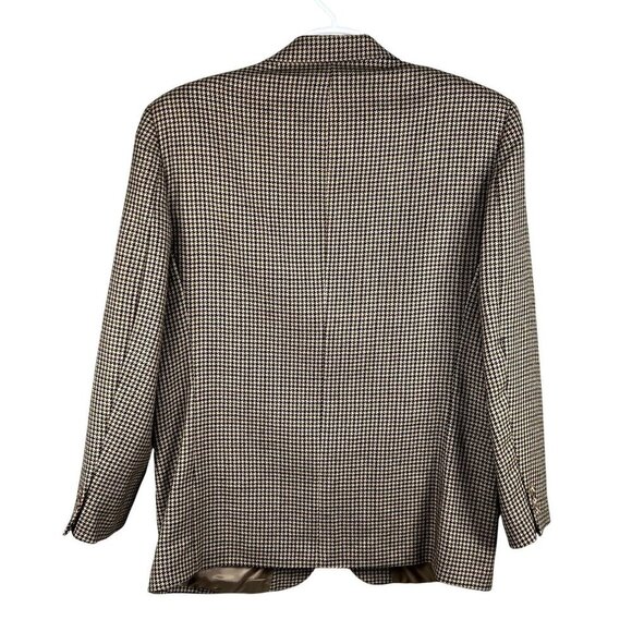 Oscar De La Renta Mens 43R Houndstooth Wool Blazer Jacket Sportcoat Timeless - Picture 2 of 16